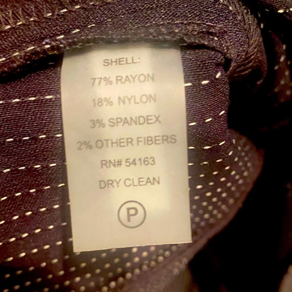 Calvin Klein Black/White Pinstripe Pencil Dress Zipper in the back - Picture 6 of 16